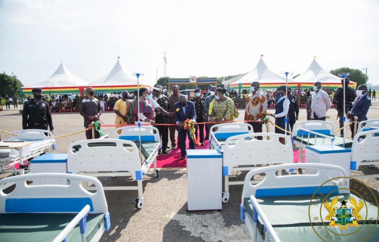 President Akufo-Addo Presents 10,000 Hospital Beds to Ministry of Health