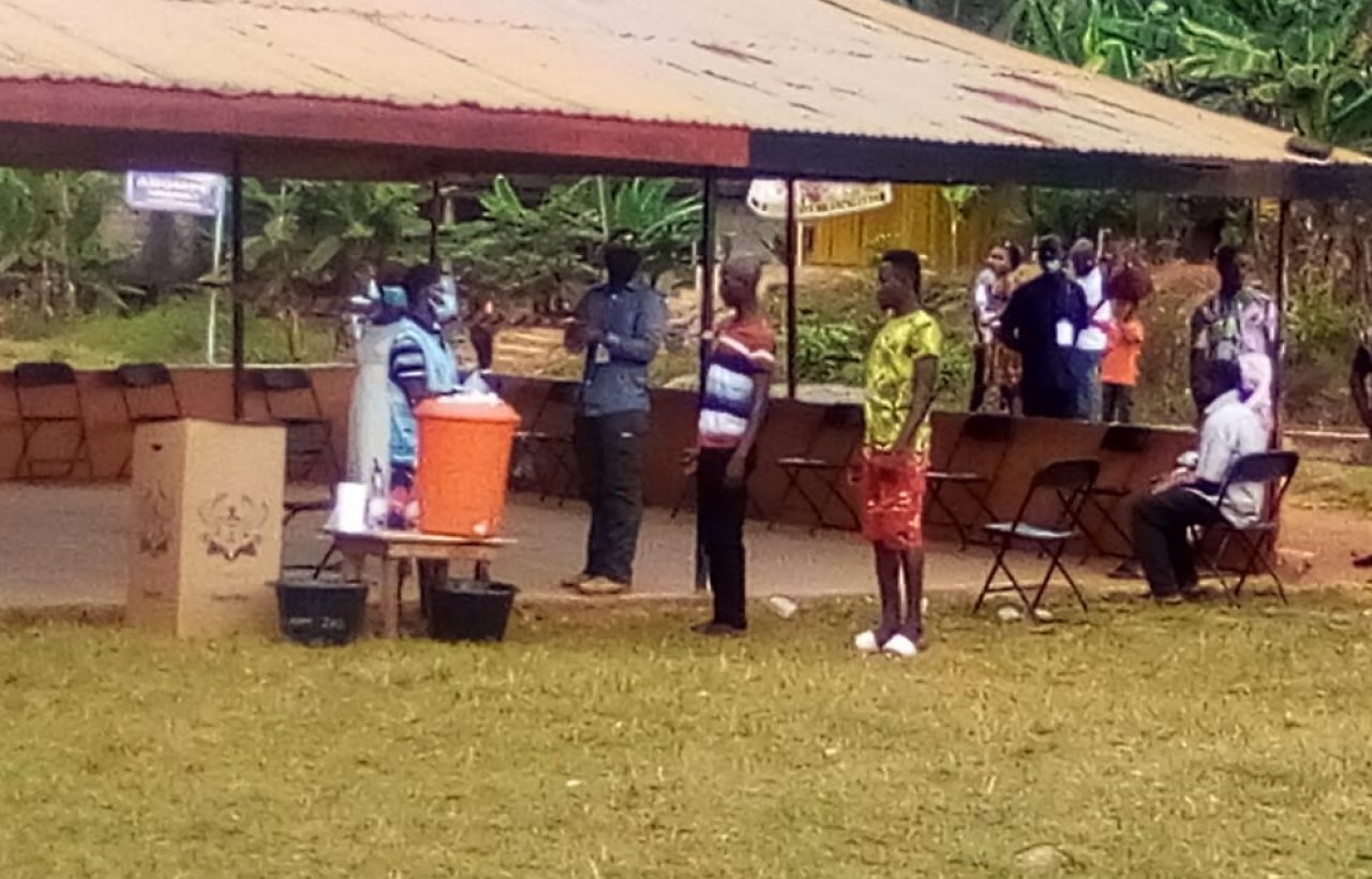 Voting commenced in Abompe, Fanteakwa South constituency.