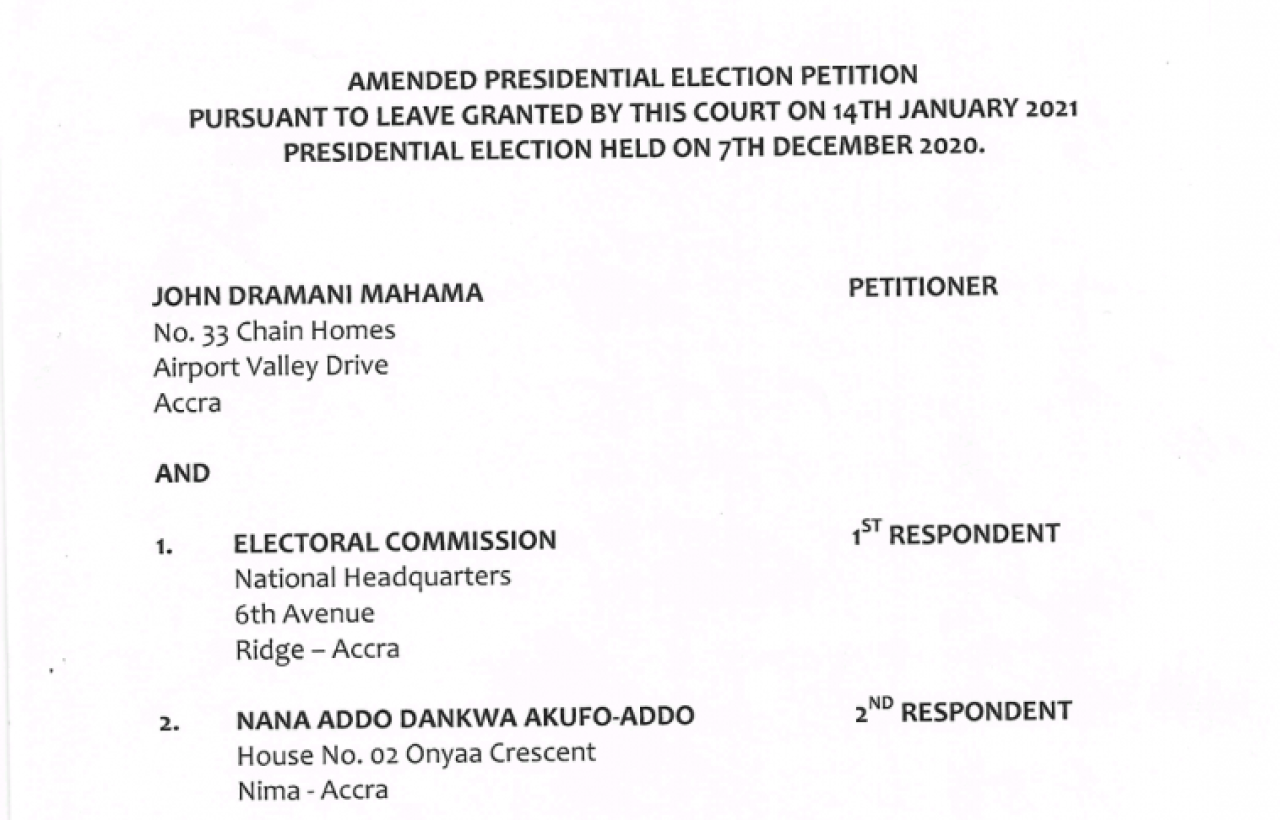 Ex-president John Dramani Mahama wants ongoing petition put on hold